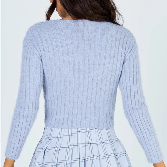 Princess Polly Shining Star Cinched Sweater in Blue Size XS/S - Picture 4 of 12